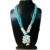 Aqua Pearl Cluster Jute Necklace
