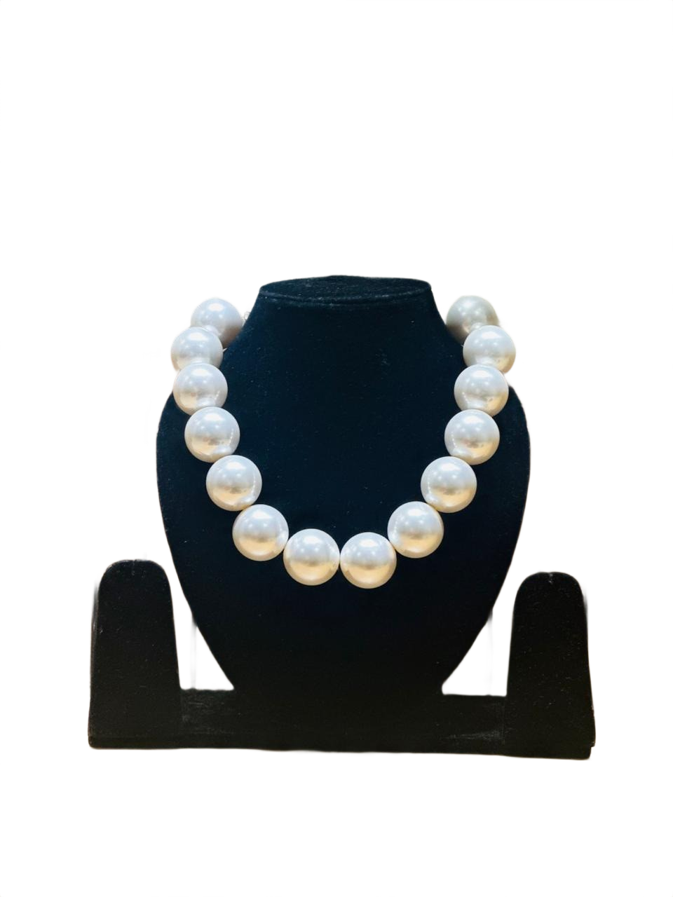 classic white pearl necklace large round pearls elegant jewelry for women