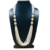 ong white beaded multi layer necklace with stone accents for women