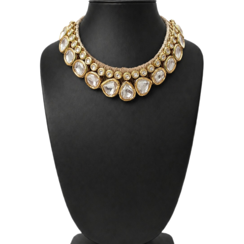 Handcrafted jute choker set with boho ethnic design