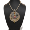 Handcrafted sxtatement pendant necklace with stone detailing and artisan design