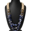 Sapphire Mist Jute & Stone Necklace