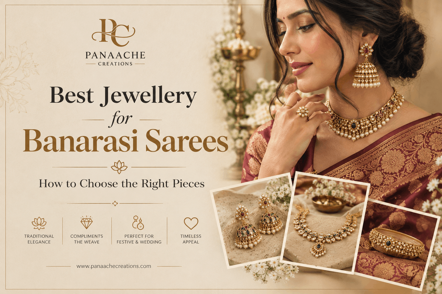 Best Jewellery for Banarasi Sarees: How to Choose the Right Pieces